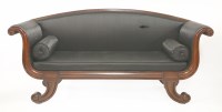 Lot 613 - A Regency mahogany scroll end settee