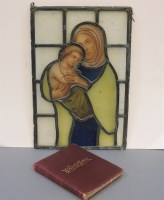Lot 271 - An early 20th century stained glass window Madonna and child