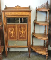 Lot 578 - A Victorian burr walnut corner whatnot