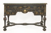 Lot 578 - A black lacquered dressing table