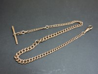 Lot 9 - A 9ct gold Albert chain