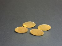 Lot 11 - A pair of 18ct gold cufflinks