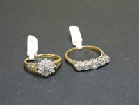 Lot 45 - A five stone diamond ring