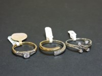 Lot 46 - An 18ct white gold diamond set spray ring