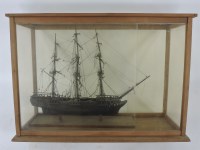 Lot 460 - A scratch built model of a three masted galleon