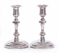 Lot 72 - A pair of Victorian silver candlesticks