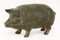 Lot 133 - A heavy cast iron money box