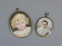 Lot 153 - Two portrait miniatures