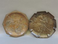 Lot 312 - Two early 20th century Japanese metal dishes