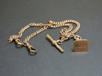 Lot 85 - A 9ct gold Albert chain