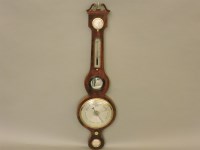 Lot 481 - A 19th century mahogany wheel barometer