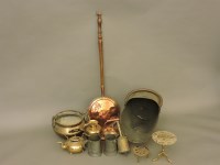 Lot 435 - A copper scuttle