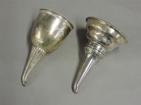 Lot 192 - A Georgian silver wine funnel