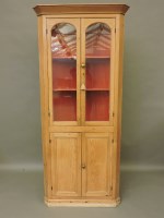 Lot 736 - A Victorian rustic pine corner cabinet