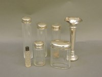 Lot 125 - Five glass toiletry bottles