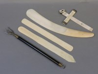 Lot 129 - Three Victorian ivory page turners