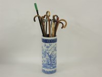 Lot 478 - A Chinese blue and white stick stand