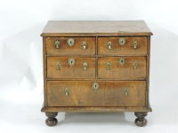 Lot 570 - An 18th century walnut chest of drawers