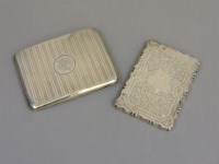 Lot 147 - A Victorian silver card case