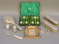 Lot 181 - Three silver backed brushes