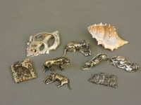 Lot 145 - Miniature silver animals