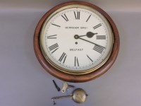 Lot 491 - An early 20th century Beringer Brothers of Belfast single fusee wall clock