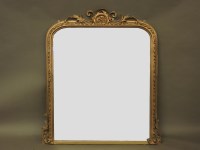 Lot 598 - A Victorian gesso overmantel mirror