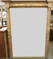 Lot 672 - A large 19th century overmantel mirror