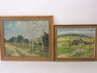 Lot 525 - Early 20th century School
A PATH;
COTTAGES IN A LANDSCAPE
Two