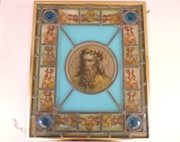 Lot 294 - An 'Arts and Crafts' stained glass panel