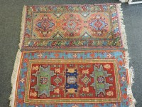 Lot 727 - Five various small Persian design rugs