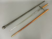 Lot 425 - A Victorian malacca and silver mounted sword stick