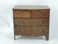 Lot 683 - A 19th century mahogany bow fronted chest