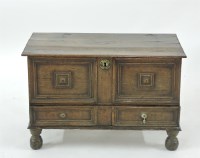 Lot 660 - A small 17th century and later oak coffer