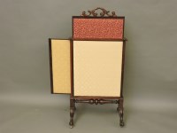 Lot 637 - A Victorian mahogany firescreen