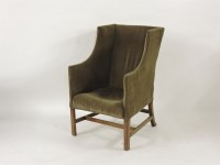 Lot 733 - A George III wing armchair