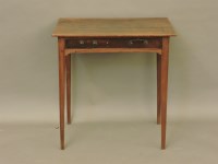 Lot 652 - A 19th century mahogany single drawer side table