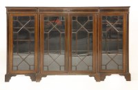 Lot 620 - An Edwardian mahogany low breakfront bookcase