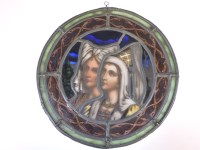 Lot 269 - A Victorian Gothic stained glass roundel