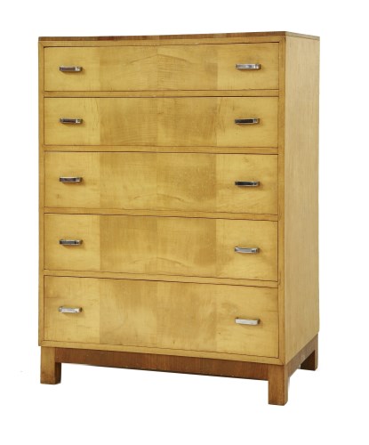 Lot 214 - An Art Deco birch chest