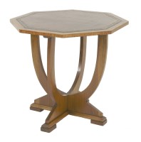 Lot 216 - An Art Deco octagonal walnut lamp table
