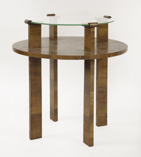 Lot 218 - An Art Deco walnut coffee table