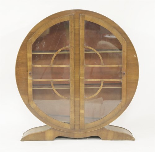Lot 225 - An Art Deco walnut globe display cabinet