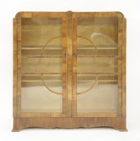 Lot 227 - An Art Deco walnut display cabinet