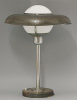Lot 233 - A chrome and copper desk lamp