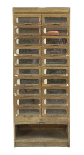 Lot 234 - An oak-fronted haberdashery cabinet