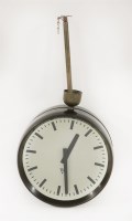 Lot 528 - A double-sided 'station' clock