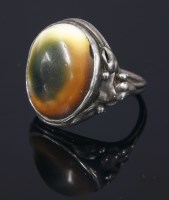 Lot 2 - An Arts and Crafts silver operculum ring