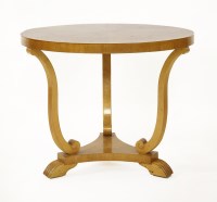 Lot 151 - An Art Deco Swedish satin birch table
