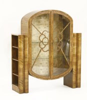 Lot 157 - An Art Deco walnut display cabinet